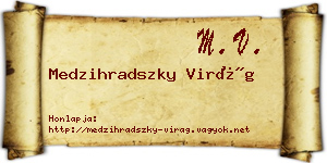 Medzihradszky Virág névjegykártya